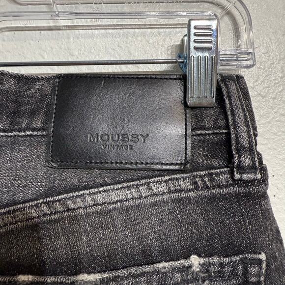 Moussy Vintage Faded Black Prichard Skinny Cropped Ankle Jeans Sz 26 - Picture 9 of 14